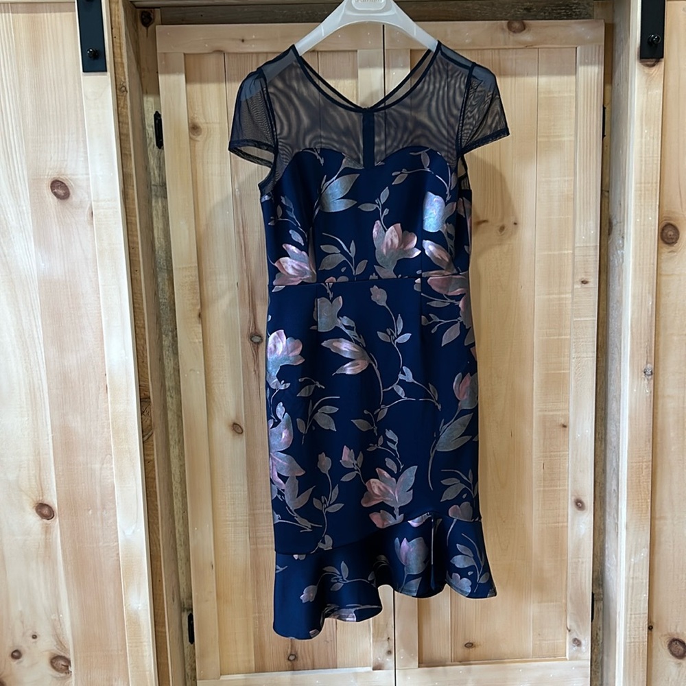 Enfocus Studio navy floral dress size 8